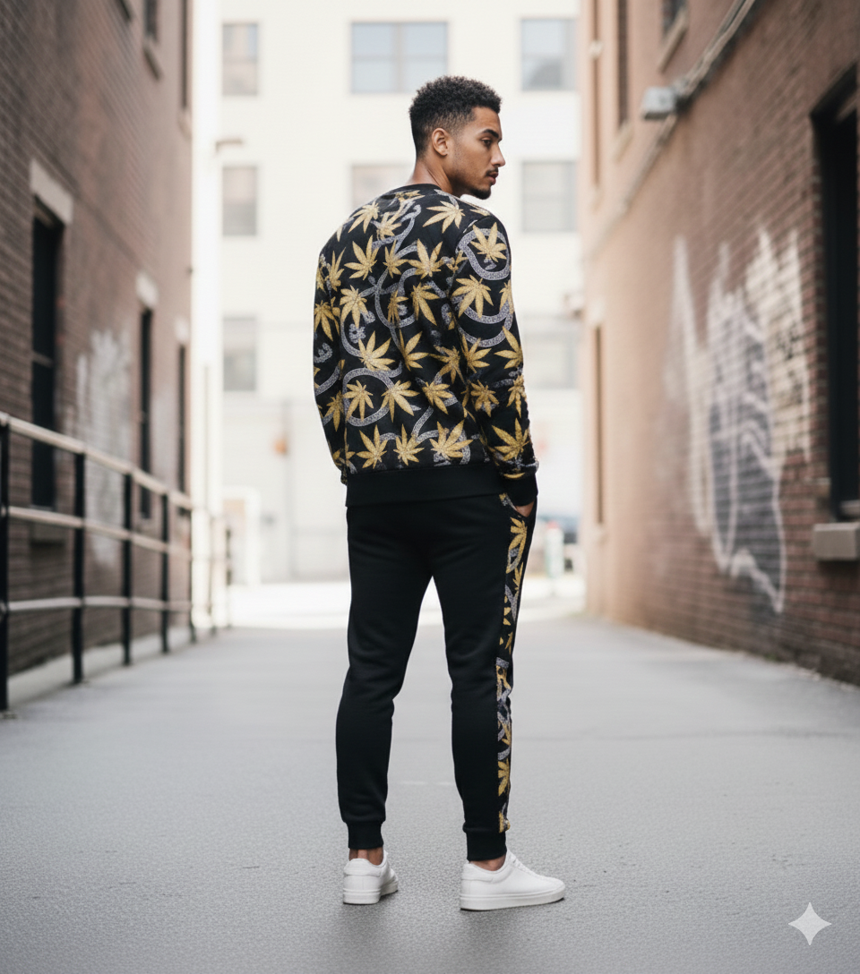 Imperial Leaf Diamanté Luxury Tracksuit