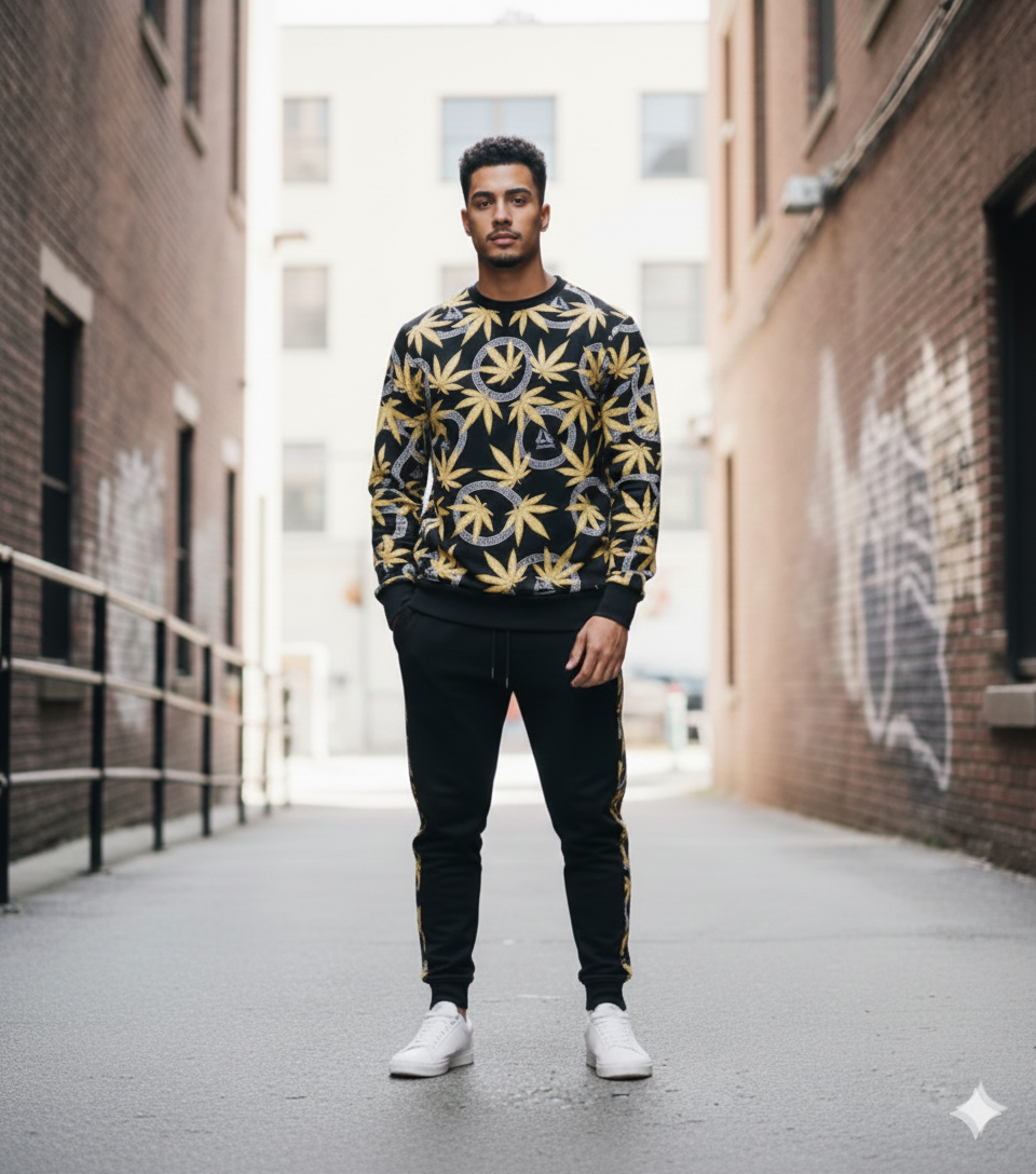 Imperial Leaf Diamanté Luxury Tracksuit