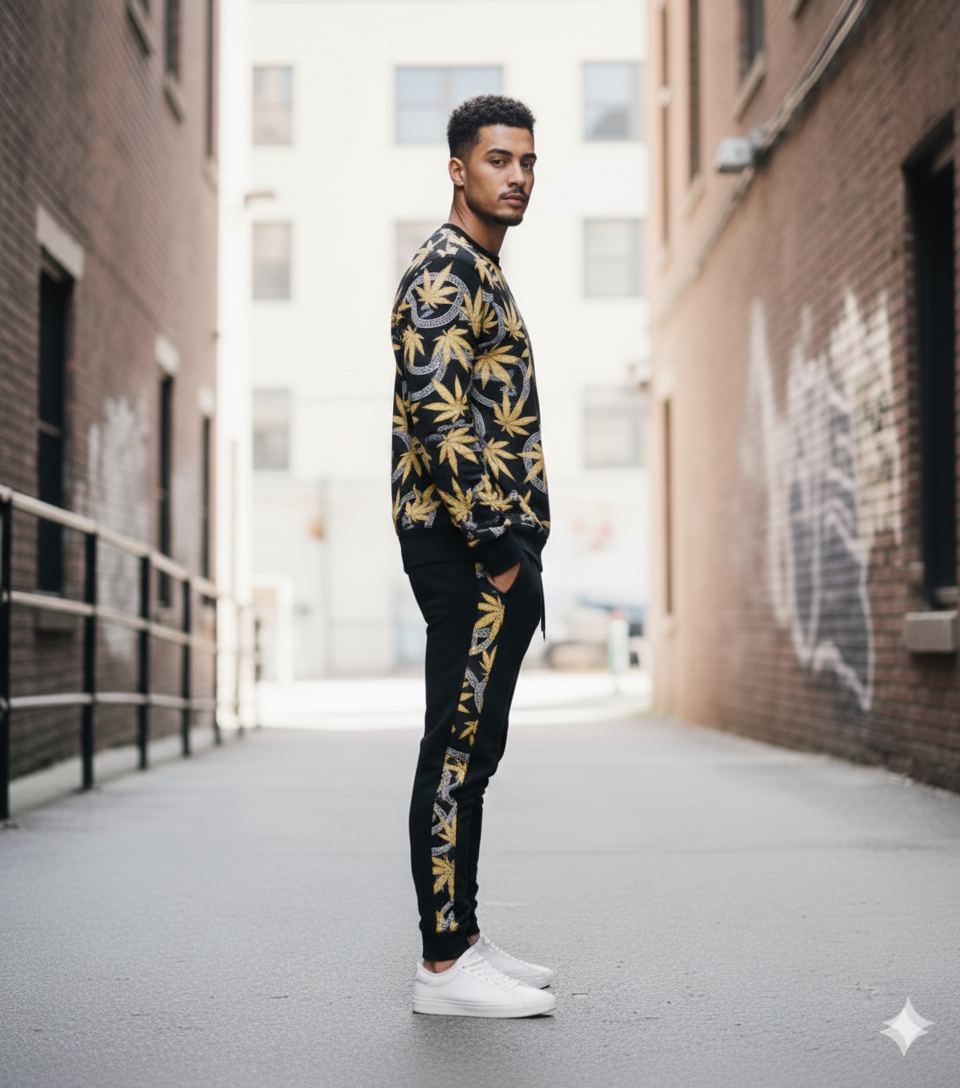 Imperial Leaf Diamanté Luxury Tracksuit